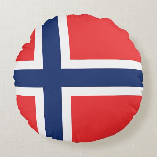 Flag of Norway Round Cushion (Front)