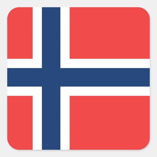 Flag of Norway Square Sticker (Front)