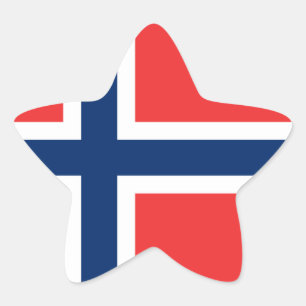 Flag of Norway Star Sticker