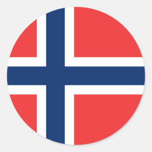 Flag of Norway Sticker (Circle)