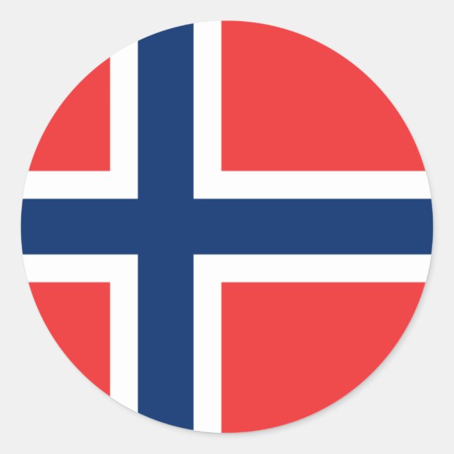 Flag of Norway Sticker (Circle) (Front)