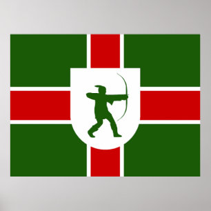 Flag of Nottinghamshire Poster