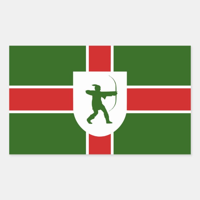 Flag of Nottinghamshire Rectangular Sticker (Front)