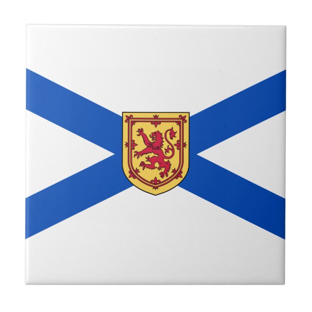 Flag of Nova Scotia (Canadian Province) Ceramic Tile (Front)