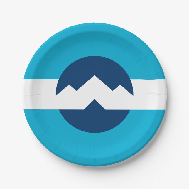 Flag of Ogden, Utah Paper Plate (Front)