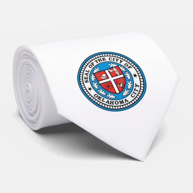 Flag of Oklahoma City (Oklahoma) Tie (Rolled)