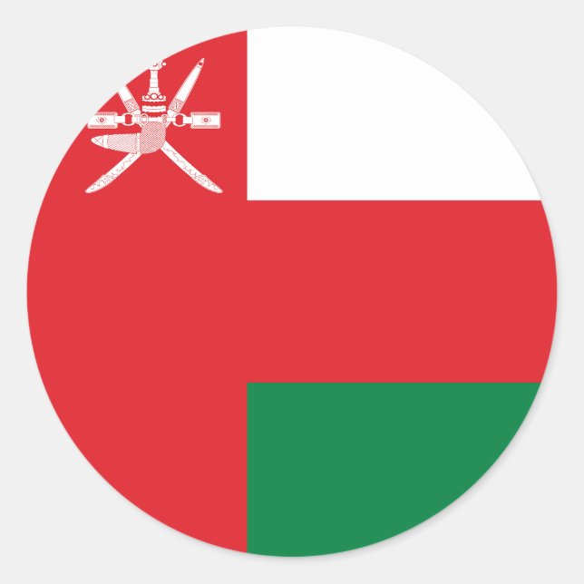 Flag of Oman Classic Round Sticker (Front)