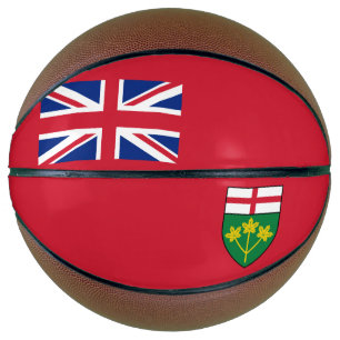 Flag of Ontario, province of Canada Basketball