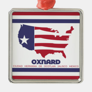 Flag of Oxnard (California) Metal Ornament