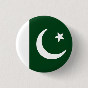 Flag of Pakistan 3 Cm Round Badge