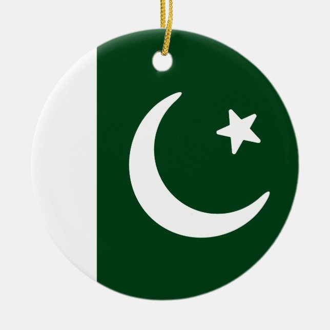 Flag of Pakistan Ceramic Ornament (Front)