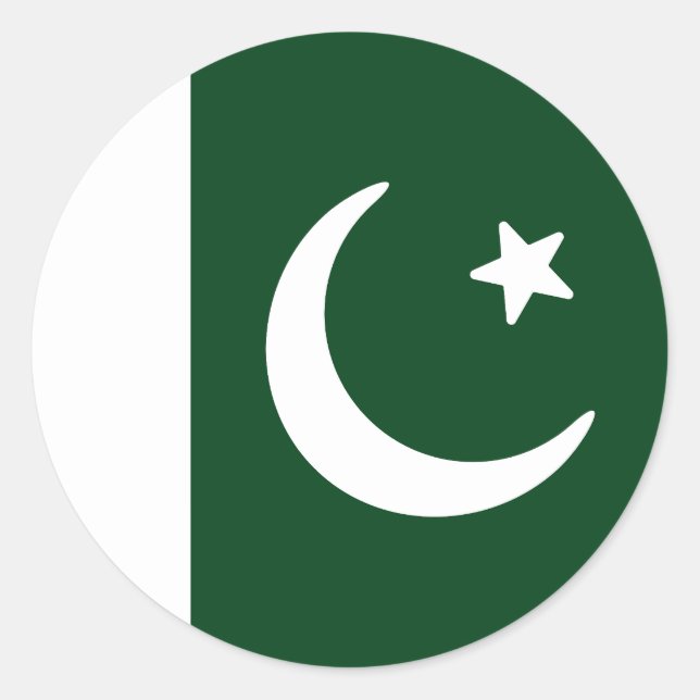 Flag of Pakistan Classic Round Sticker (Front)