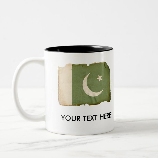 Flag of Pakistan Two-Tone Coffee Mug (Left)