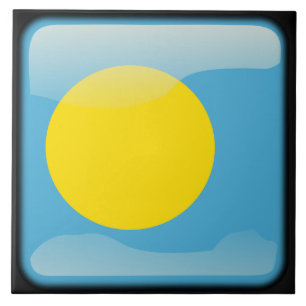 Flag of Palau Ceramic Tile