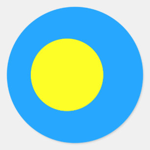 Flag of Palau Classic Round Sticker