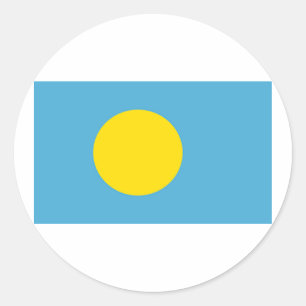 Flag of Palau Classic Round Sticker