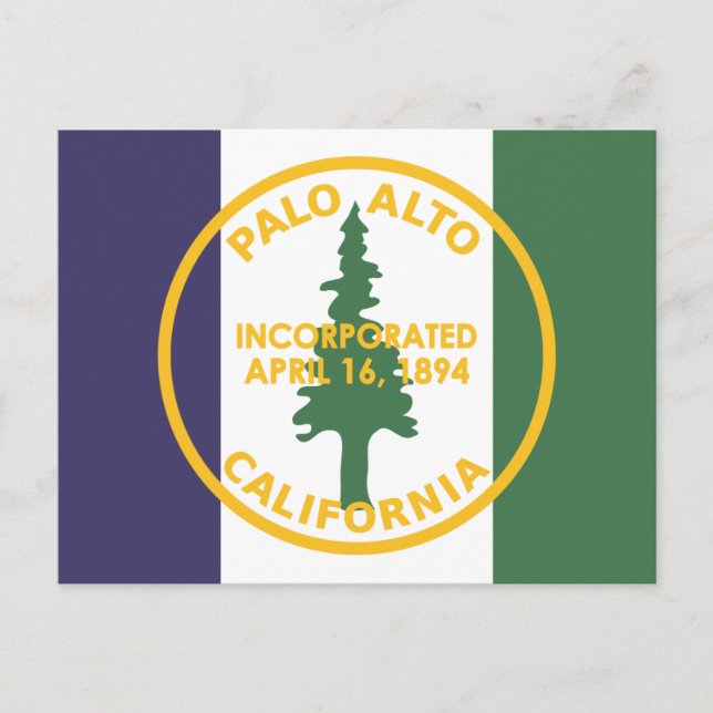 Flag of Palo Alto, California Postcard (Front)