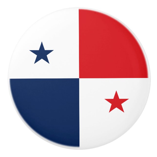 Flag of Panama Ceramic Knob (Front)