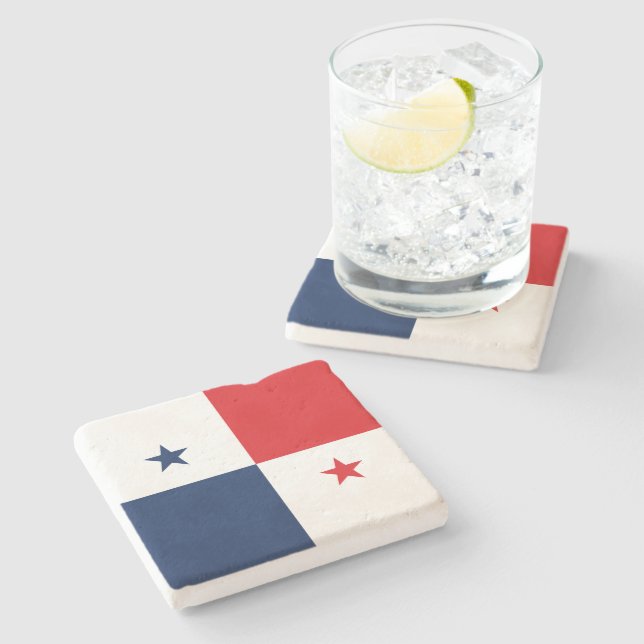 Flag of Panama Stone Coaster (Side)