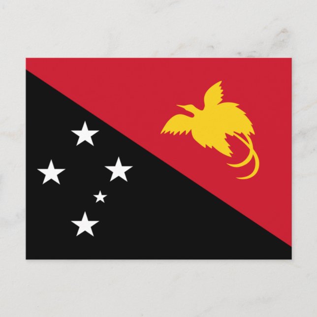 Flag of Papua New Guinea Postcard (Front)
