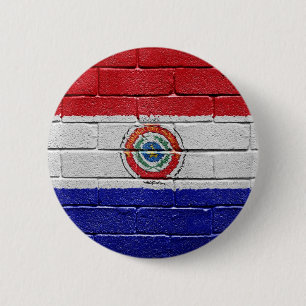 Flag of Paraguay 6 Cm Round Badge
