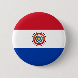Flag of Paraguay 6 Cm Round Badge