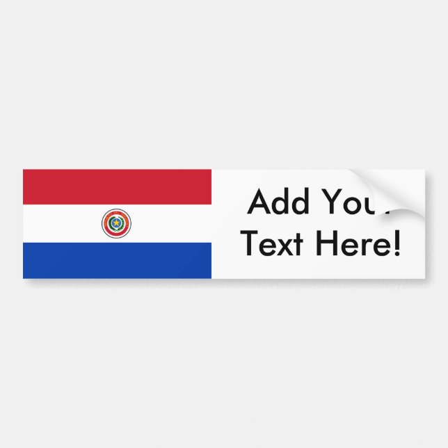Flag of Paraguay Bumper Sticker (Front)