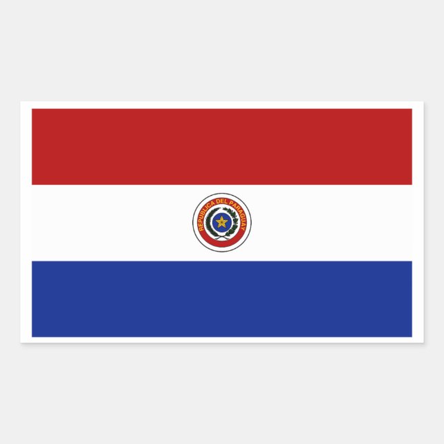 Flag of Paraguay Rectangular Sticker (Front)