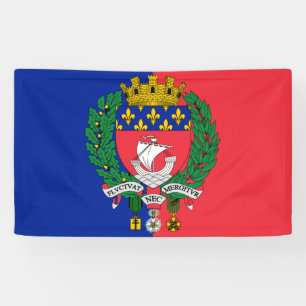 Flag of Paris (France) Banner