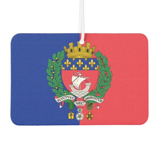 Flag of Paris, France  Car Air Freshener (Front)
