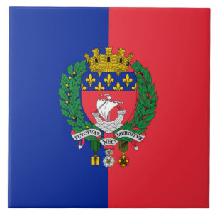 Flag of Paris (France) Ceramic Tile