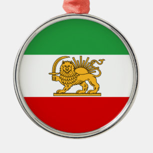 Flag of Persia / Iran (1964-1980) Metal Tree Decoration
