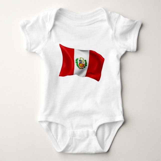 Flag of Peru Baby Bodysuit (Front)