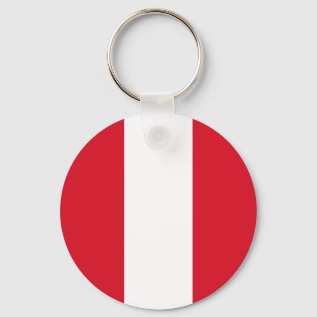 Flag of Peru Key Ring (Front)