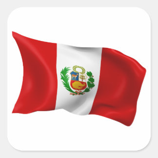 Flag of Peru Square Sticker