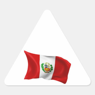 Flag of Peru Triangle Sticker