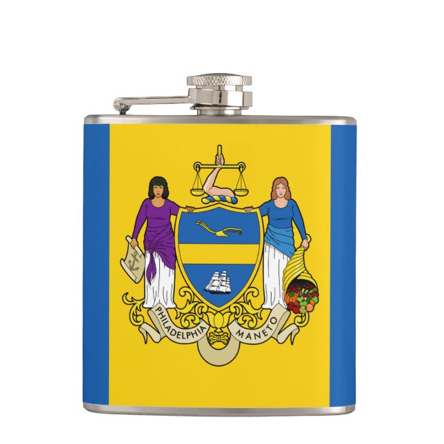 Flag of Philadelphia, Pennsylvania Hip Flask (Front)