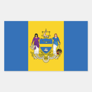 Flag of Philadelphia, Pennsylvania Rectangular Sticker