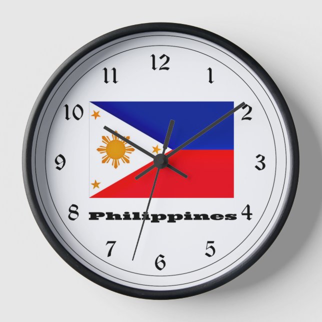 Flag of Philippines, archipelago, Clock (Front)