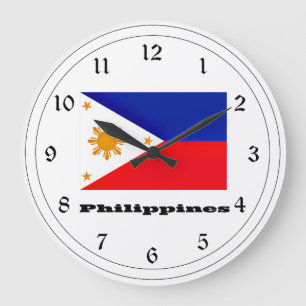 Flag of Philippines Large Clock
