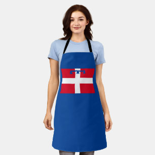 Flag of Piemonte (Italy) Apron