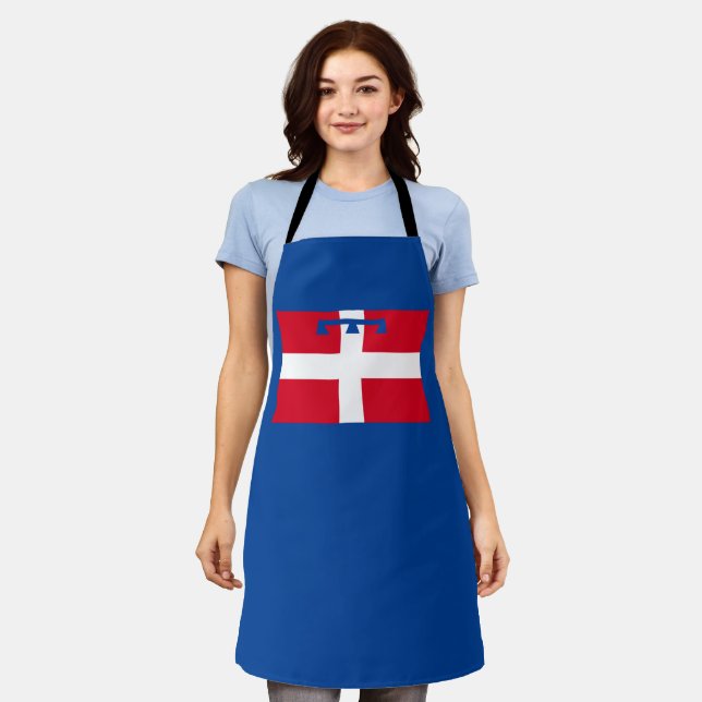 Flag of Piemonte (Italy)   Apron (Worn)