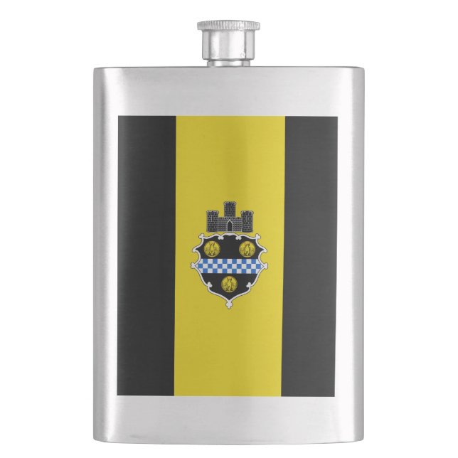 Flag of Pittsburgh, Pennsylvania Hip Flask (Front)
