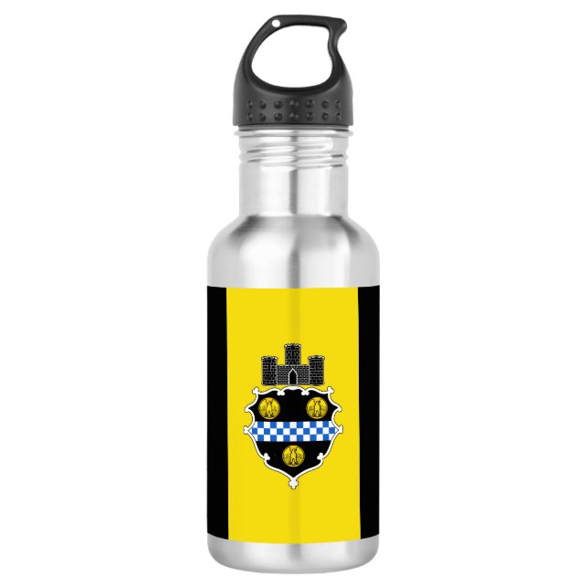 Flag of Pittsburgh, Pennsylvania Water Bottle (Front)