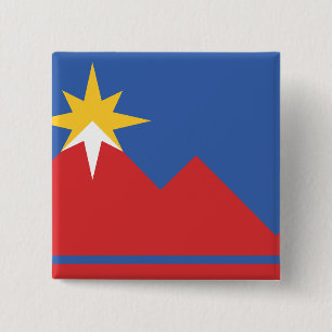 Flag of Pocatello, Idaho 15 Cm Square Badge