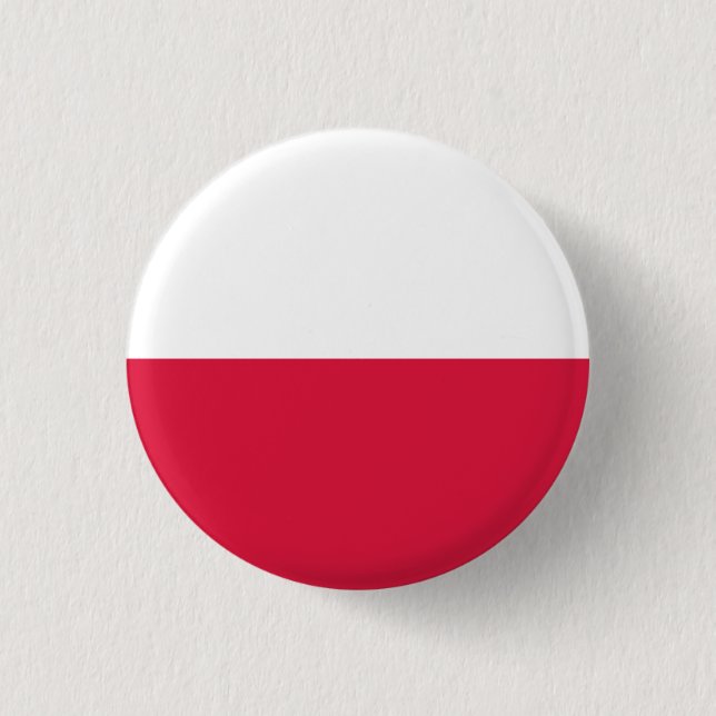 Flag of Poland 3 Cm Round Badge (Front)