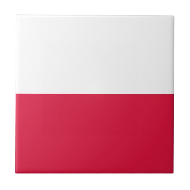Flag of Poland Ceramic Tile (Front)