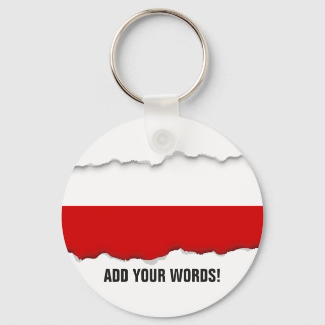 Flag of Poland Key Ring (Front)