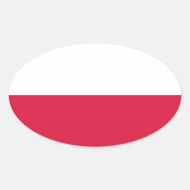 Flag of Poland Oval Sticker (Front)