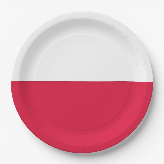 Flag of Poland Paper Plate (Front)